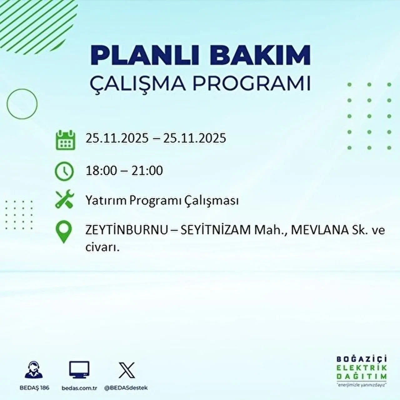 25 kasim 2025 istanbul elektrik kesintisi 