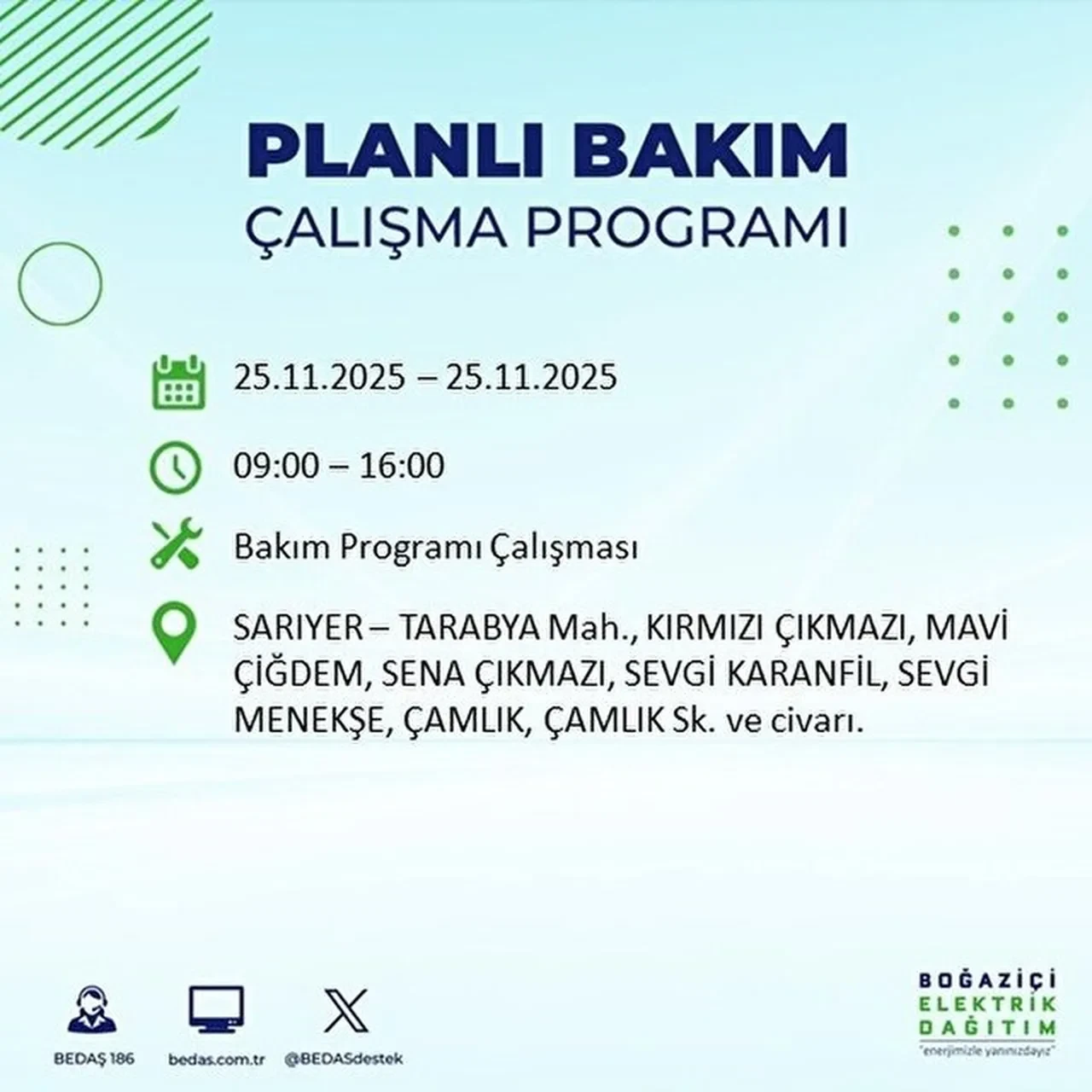 25 kasim 2025 istanbul elektrik kesintisi 