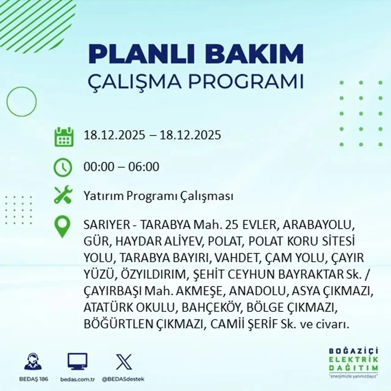 İstanbul’da karanlık gün! 22 ilçede planlı elektrik kesintisi milyonları etkileyecek