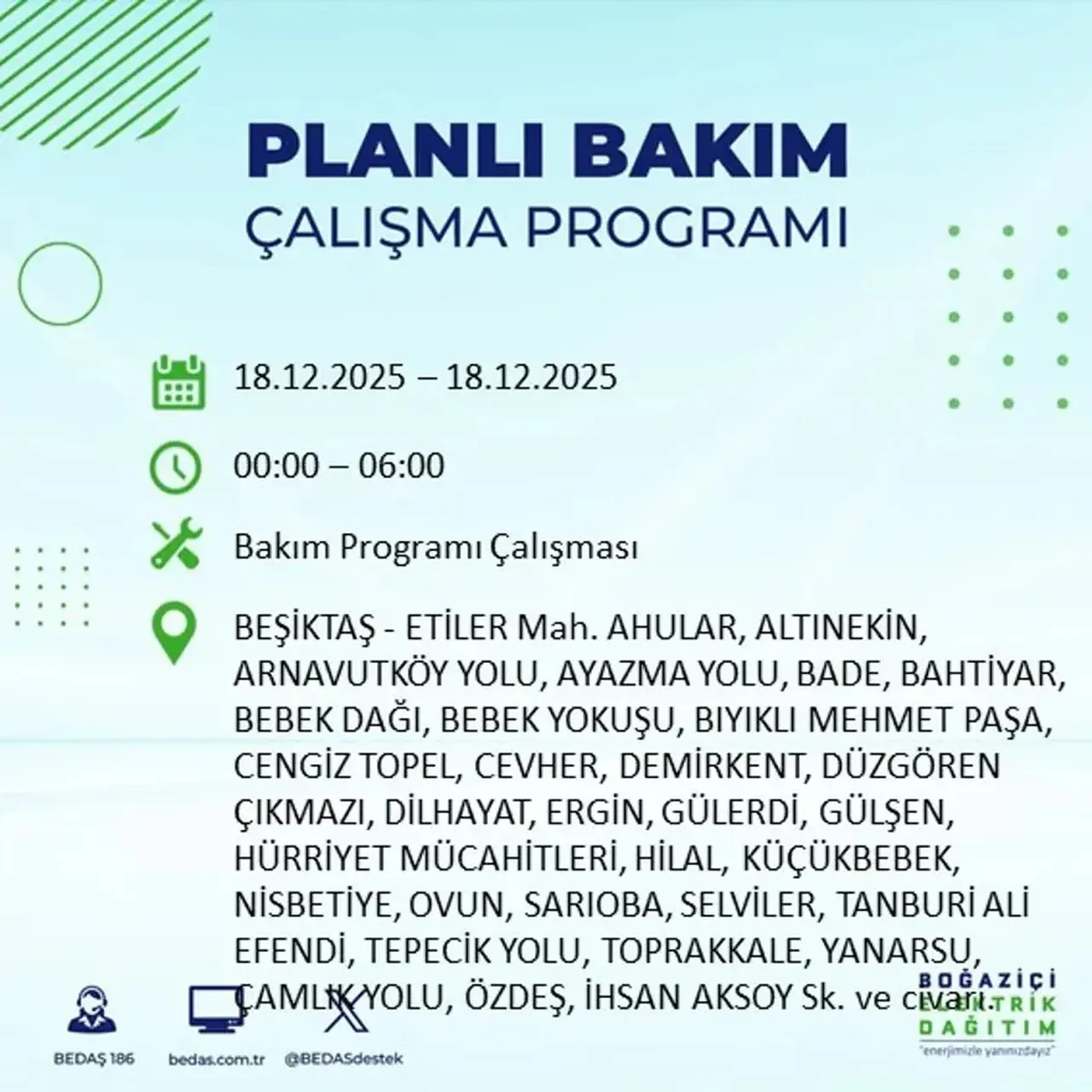 İstanbul’da karanlık gün! 22 ilçede planlı elektrik kesintisi milyonları etkileyecek