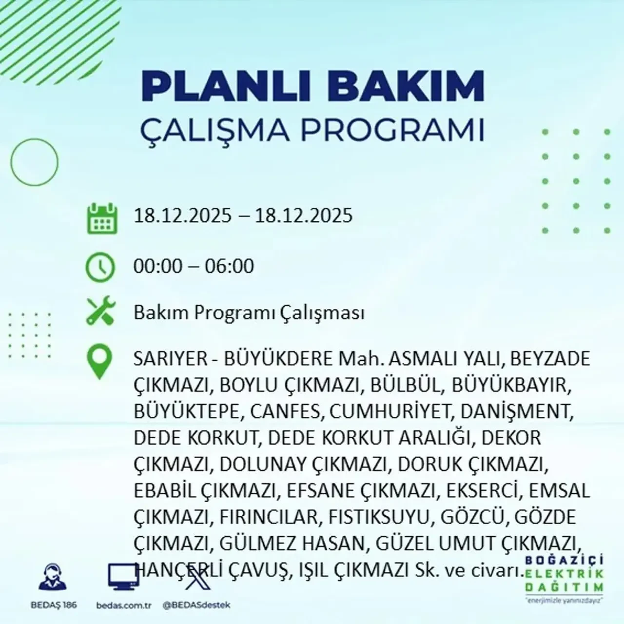 İstanbul’da karanlık gün! 22 ilçede planlı elektrik kesintisi milyonları etkileyecek