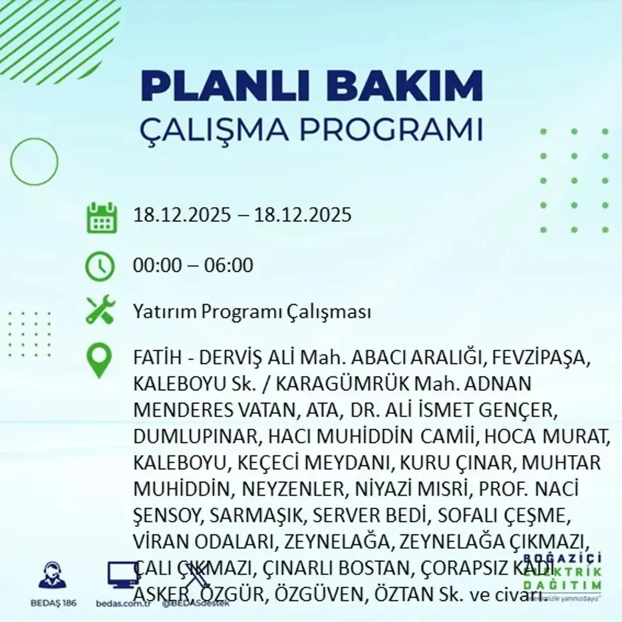 İstanbul’da karanlık gün! 22 ilçede planlı elektrik kesintisi milyonları etkileyecek
