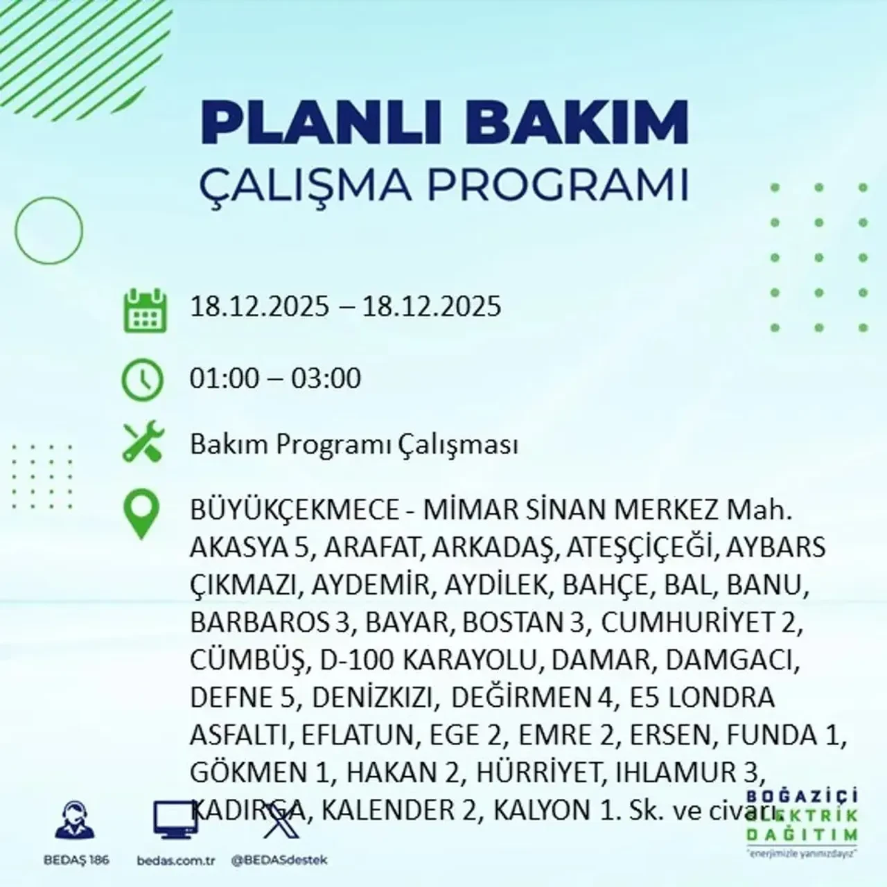 İstanbul’da karanlık gün! 22 ilçede planlı elektrik kesintisi milyonları etkileyecek