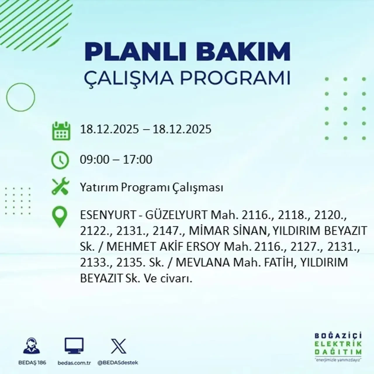 İstanbul’da karanlık gün! 22 ilçede planlı elektrik kesintisi milyonları etkileyecek
