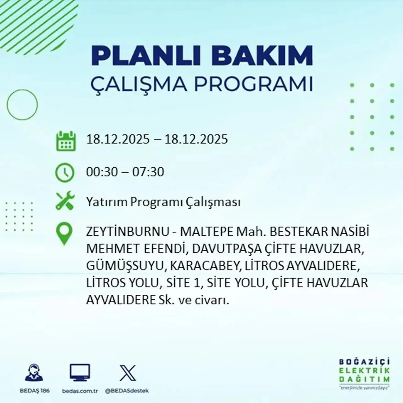 İstanbul’da karanlık gün! 22 ilçede planlı elektrik kesintisi milyonları etkileyecek