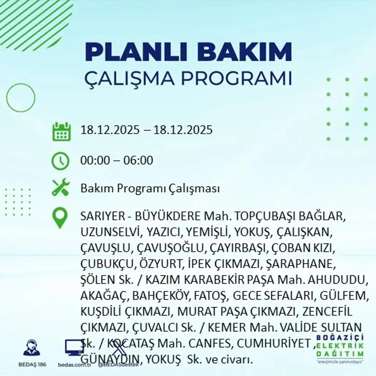 İstanbul’da karanlık gün! 22 ilçede planlı elektrik kesintisi milyonları etkileyecek