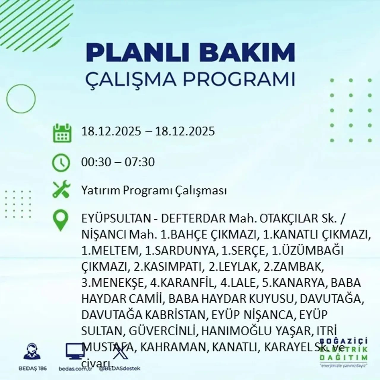 İstanbul’da karanlık gün! 22 ilçede planlı elektrik kesintisi milyonları etkileyecek