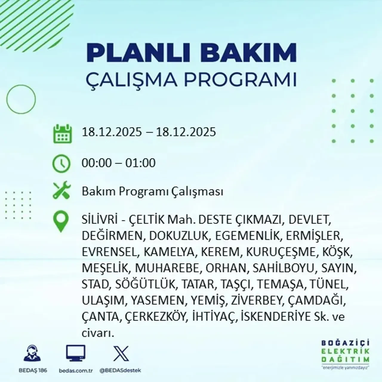 İstanbul’da karanlık gün! 22 ilçede planlı elektrik kesintisi milyonları etkileyecek