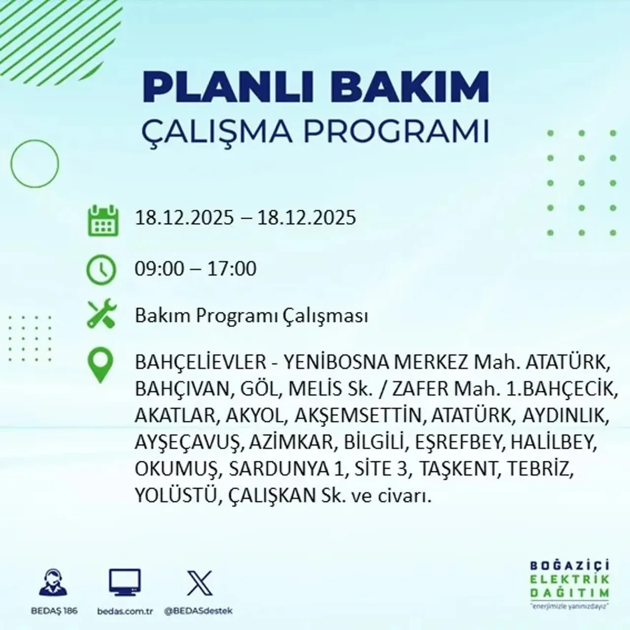İstanbul’da karanlık gün! 22 ilçede planlı elektrik kesintisi milyonları etkileyecek
