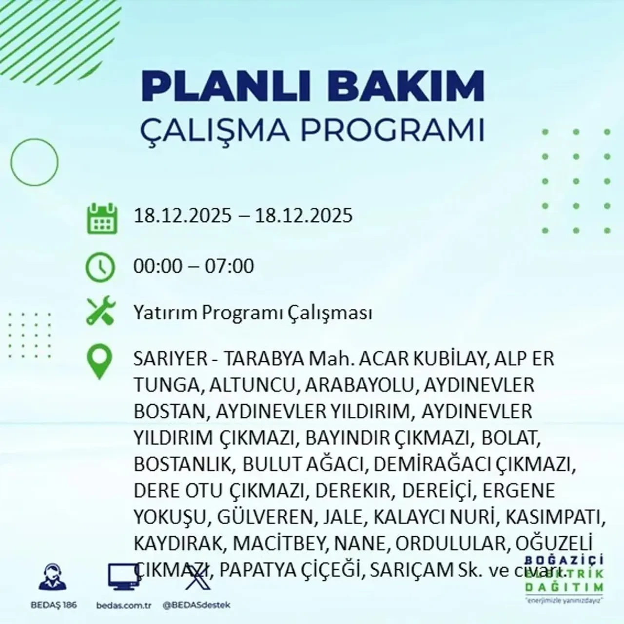 İstanbul’da karanlık gün! 22 ilçede planlı elektrik kesintisi milyonları etkileyecek