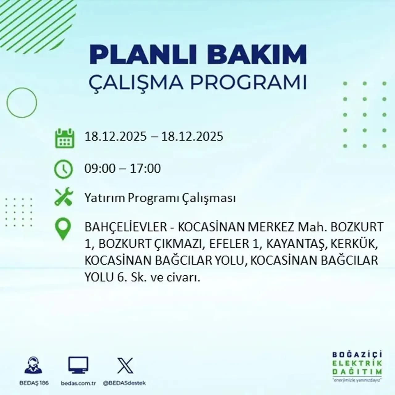 İstanbul’da karanlık gün! 22 ilçede planlı elektrik kesintisi milyonları etkileyecek