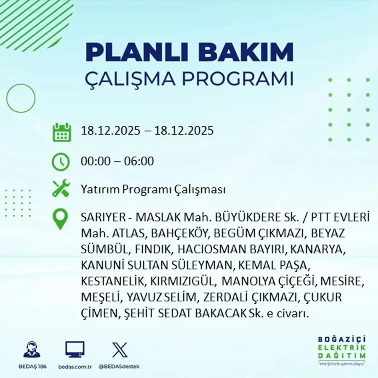 İstanbul’da karanlık gün! 22 ilçede planlı elektrik kesintisi milyonları etkileyecek