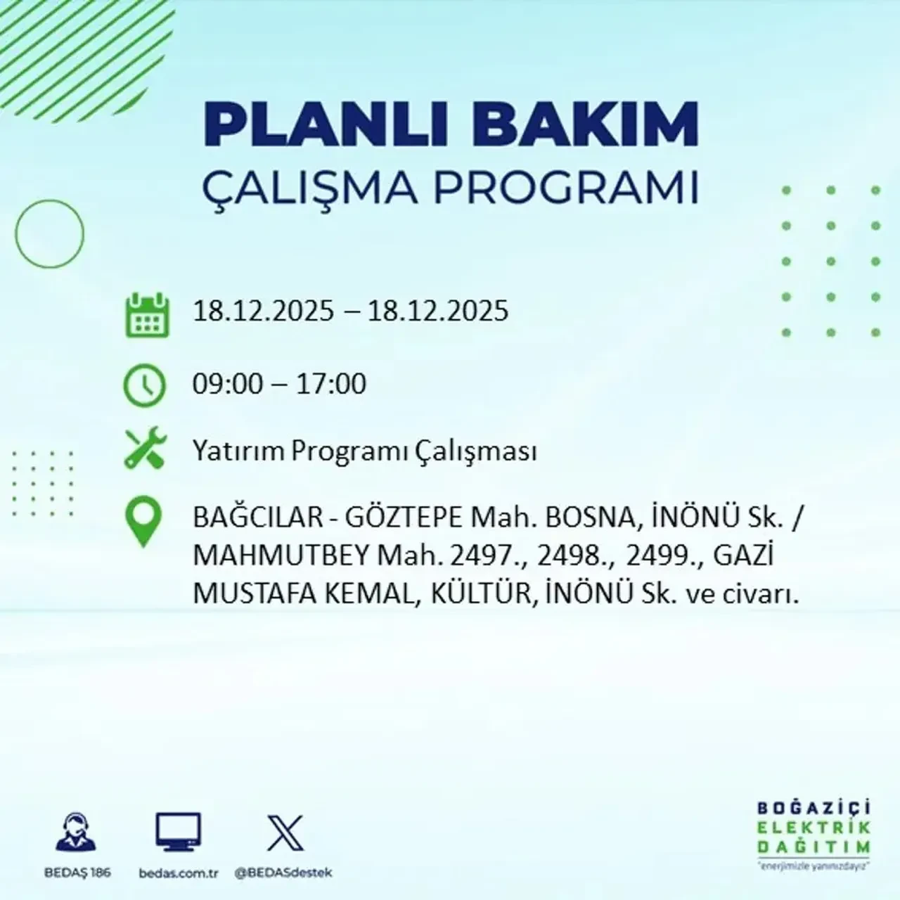 İstanbul’da karanlık gün! 22 ilçede planlı elektrik kesintisi milyonları etkileyecek
