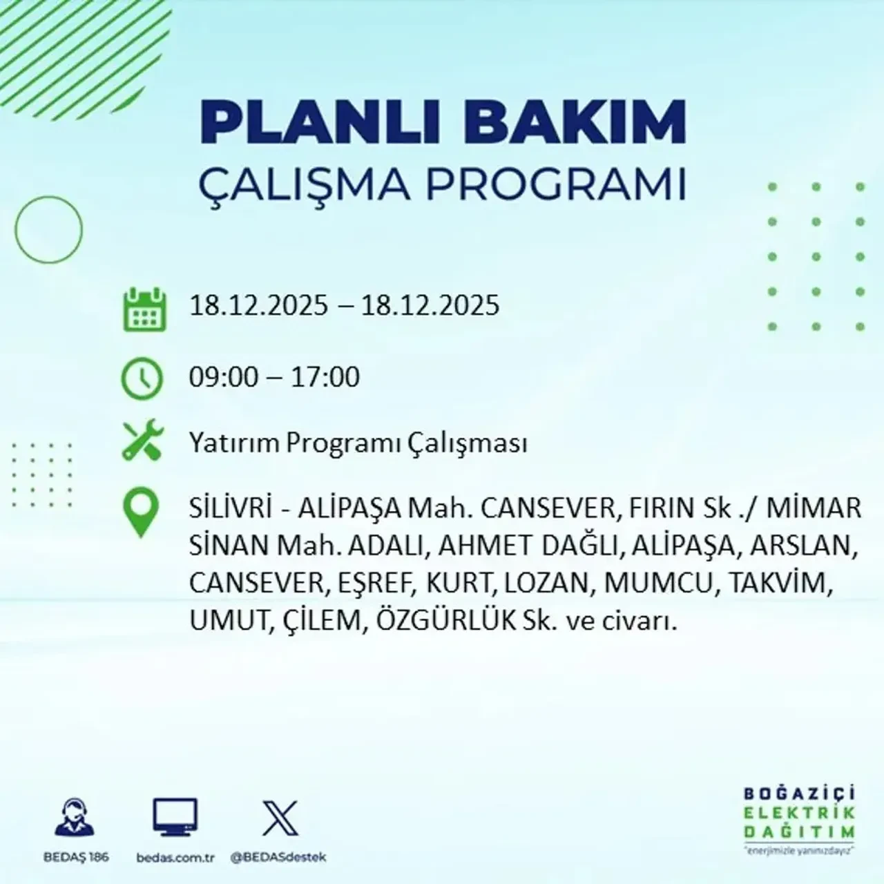 İstanbul’da karanlık gün! 22 ilçede planlı elektrik kesintisi milyonları etkileyecek