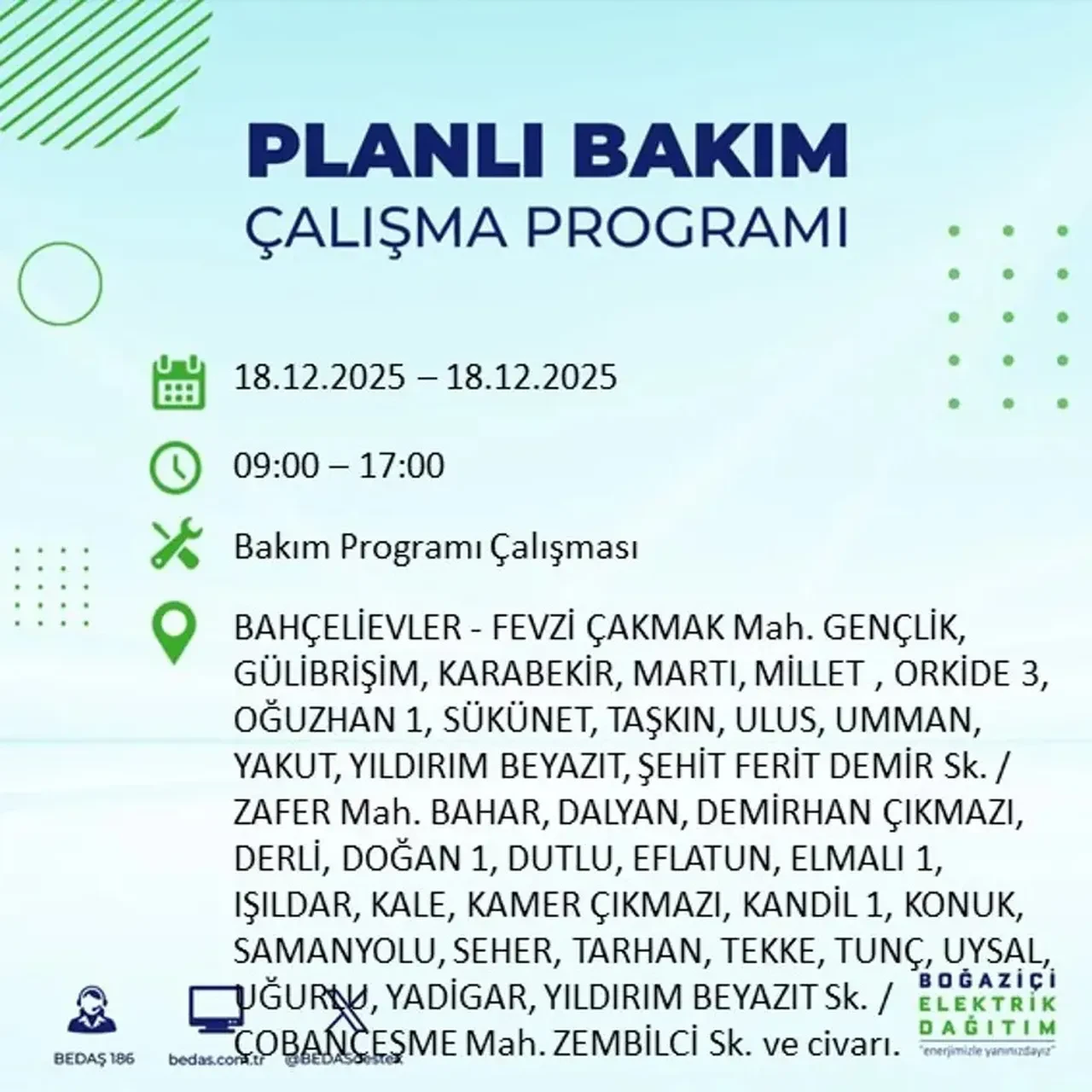 İstanbul’da karanlık gün! 22 ilçede planlı elektrik kesintisi milyonları etkileyecek
