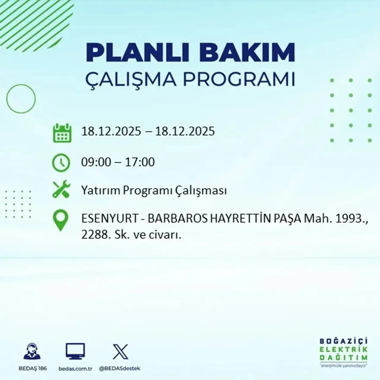 İstanbul’da karanlık gün! 22 ilçede planlı elektrik kesintisi milyonları etkileyecek