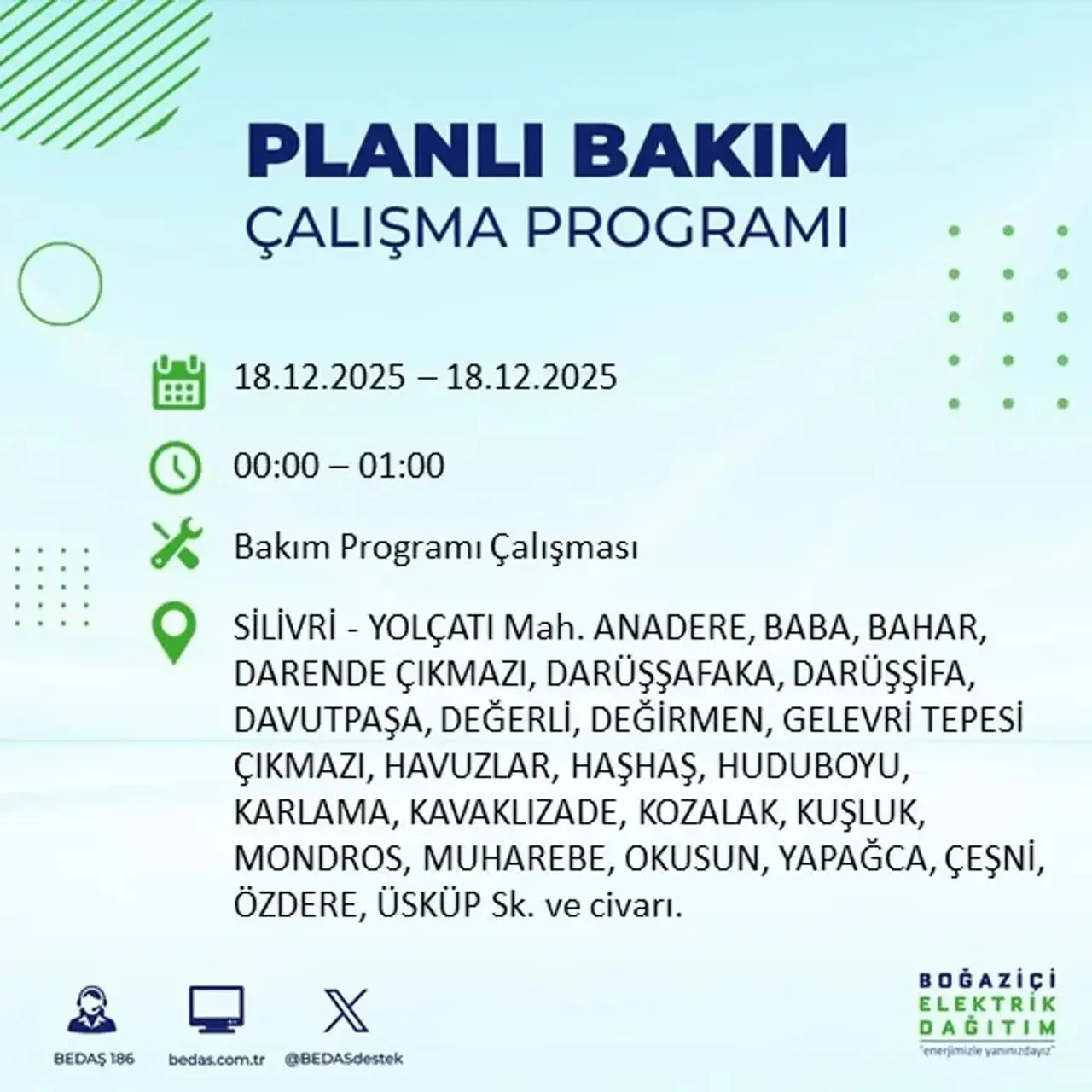 İstanbul’da karanlık gün! 22 ilçede planlı elektrik kesintisi milyonları etkileyecek
