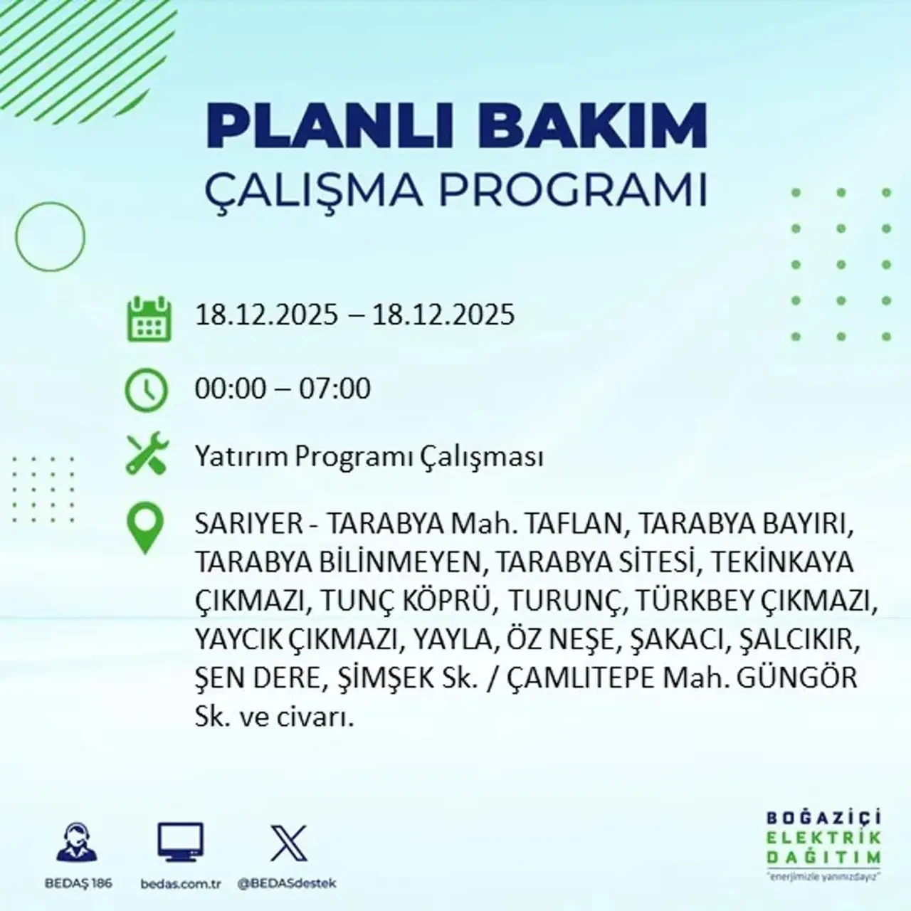 İstanbul’da karanlık gün! 22 ilçede planlı elektrik kesintisi milyonları etkileyecek