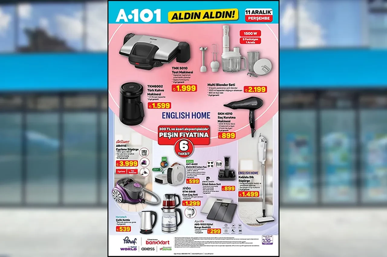 11 Aralık A101 aktüel ürünler kataloğu 