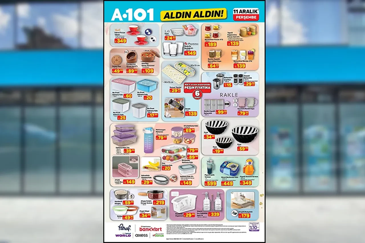 11 Aralık A101 aktüel ürünler kataloğu 