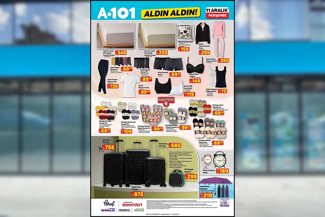 11 Aralık A101 aktüel ürünler kataloğu 