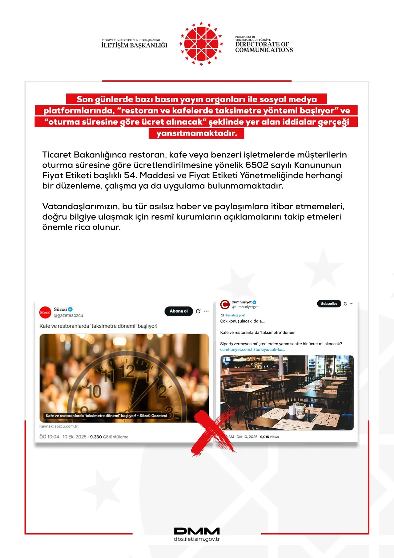 'Kafelerde 'taksimetre' dönemi başlıyor' iddiası! DMM son noktayı koydu