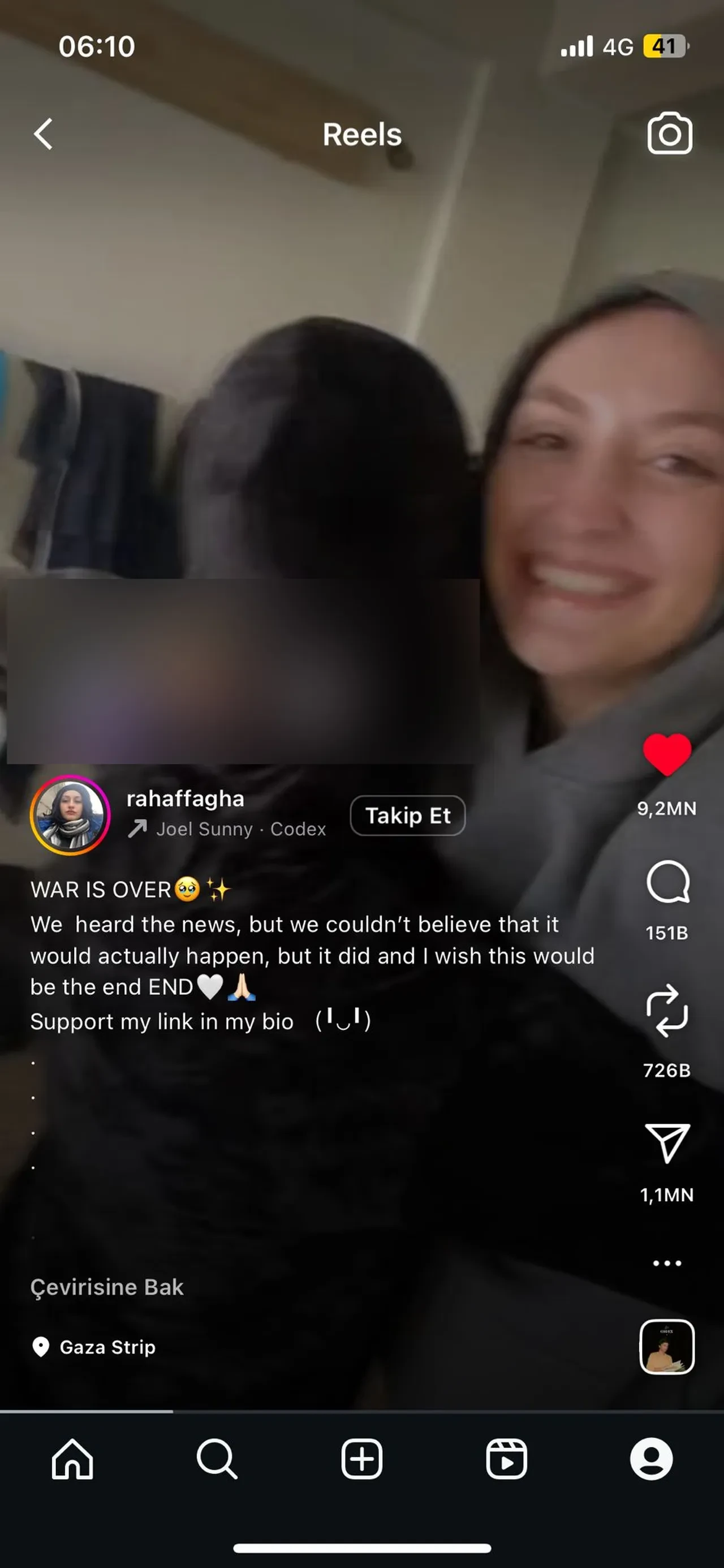 Filistinli kız 'savaş bitti' paylaşımı yaptı! Instagram'dan skandal çeviri: Yazılanı gören dondu kaldı