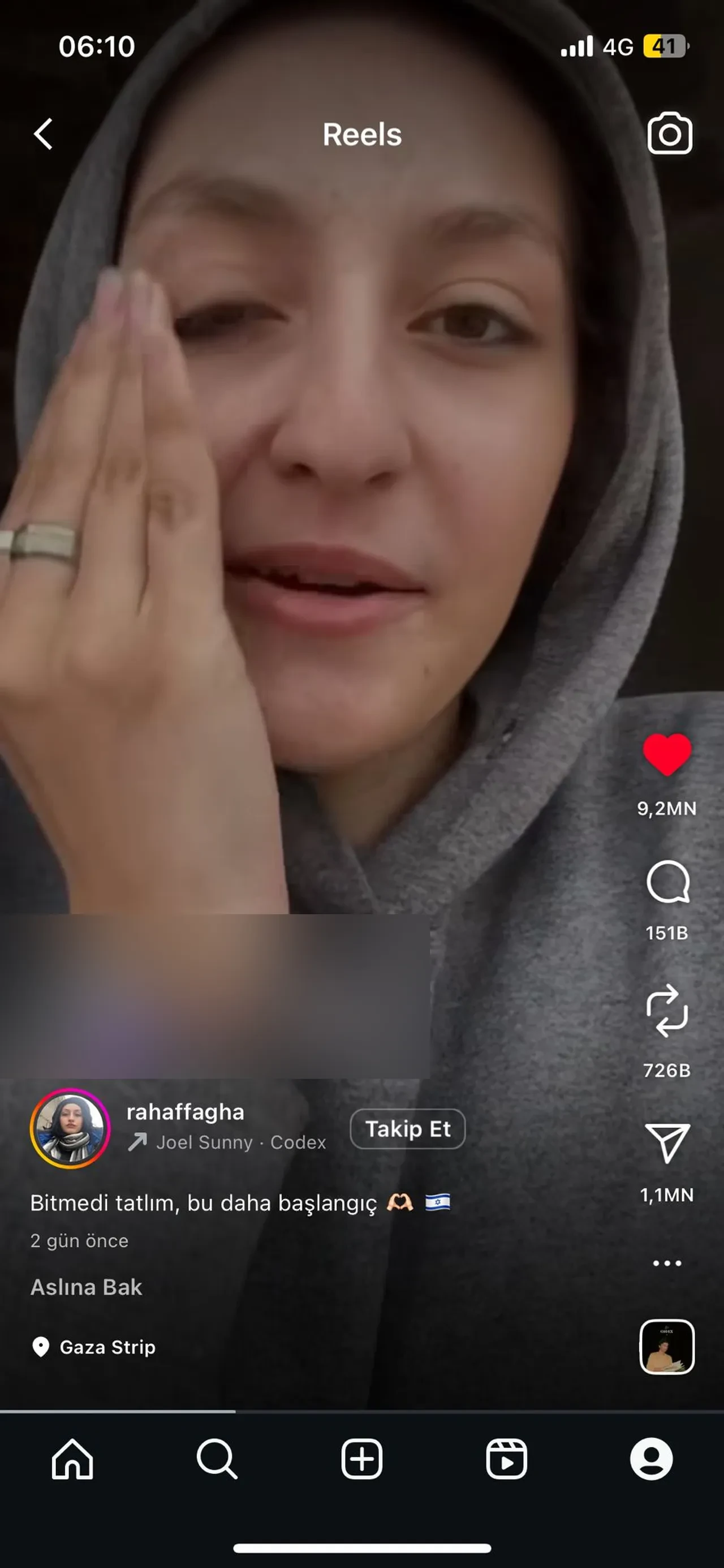 Filistinli kız 'savaş bitti' paylaşımı yaptı! Instagram'dan skandal çeviri: Yazılanı gören dondu kaldı