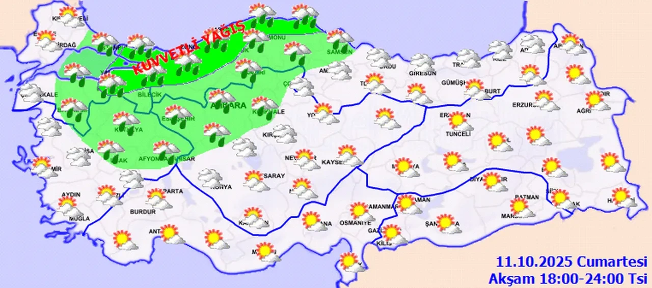 Hafta sonu hava durumu nasıl? Meteoroloji saat vererek uyardı: Şiddetli yağmura dikkat!