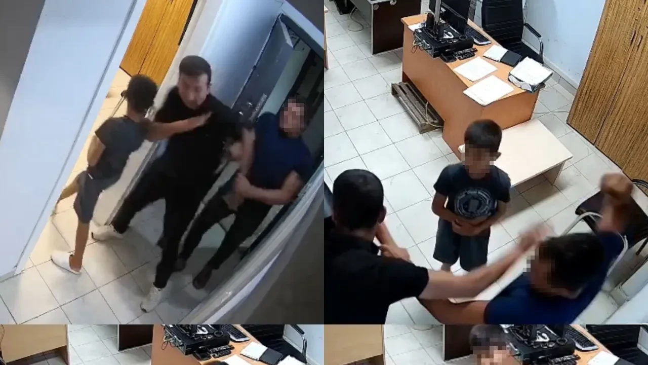 Polis merkezinde akıllara durgunluk veren dayak! O anlar kamerada