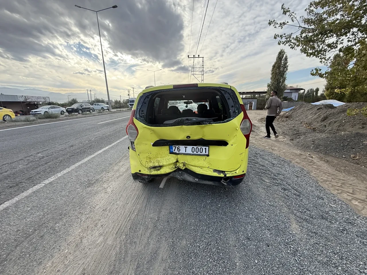 Iğdır’da meydana gelen zincirleme kazada maddi hasar oluştu