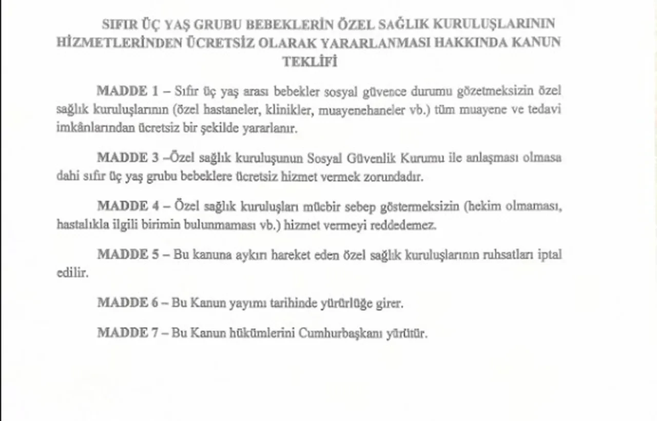 MHP'den kanun teklifi: Aileleri sevindirecek özel hastane düzenlemesi