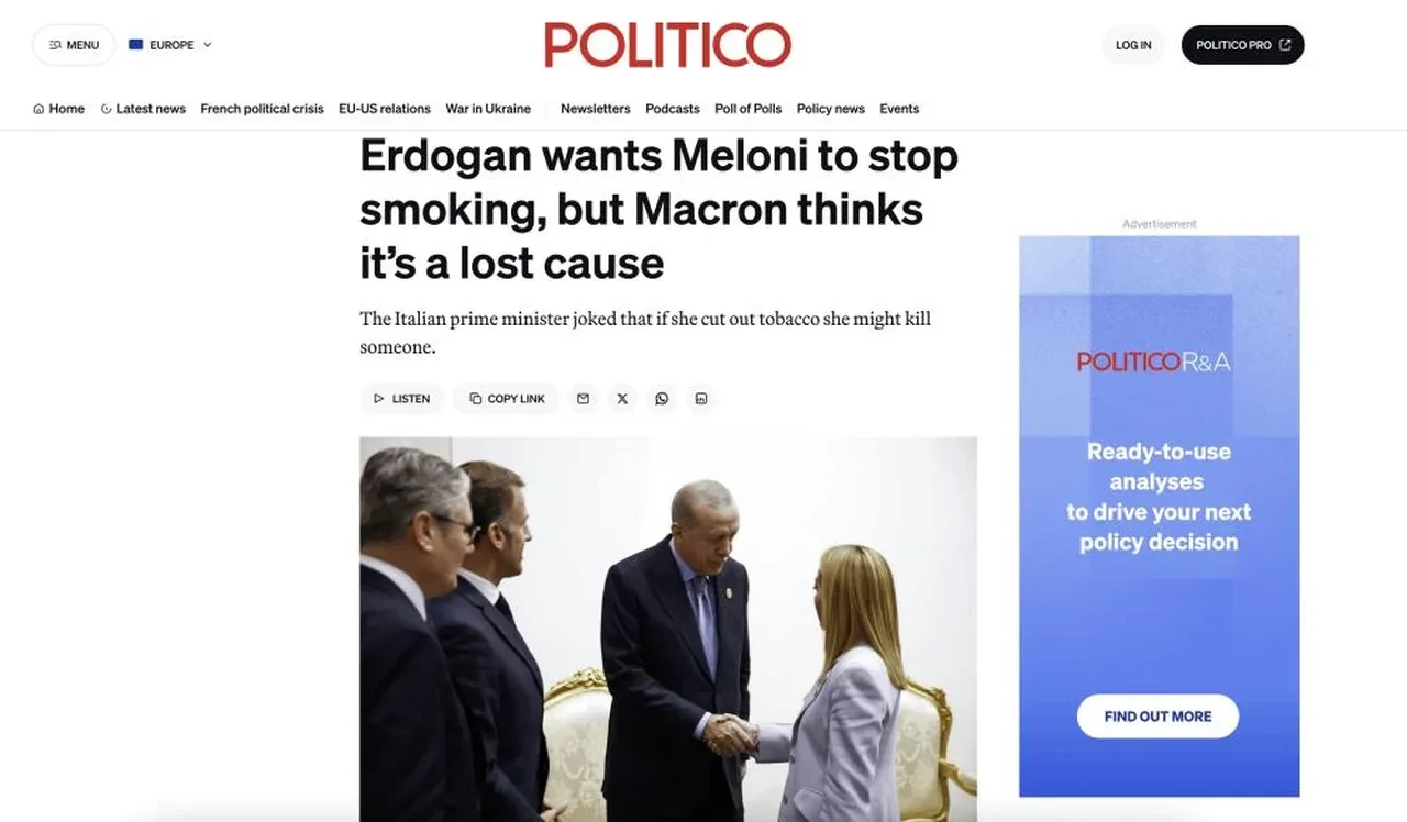 Cumhurbaşkanı Erdoğan'ın İtalya Başbakanı Meloni'ye uyarısı dünya basınında