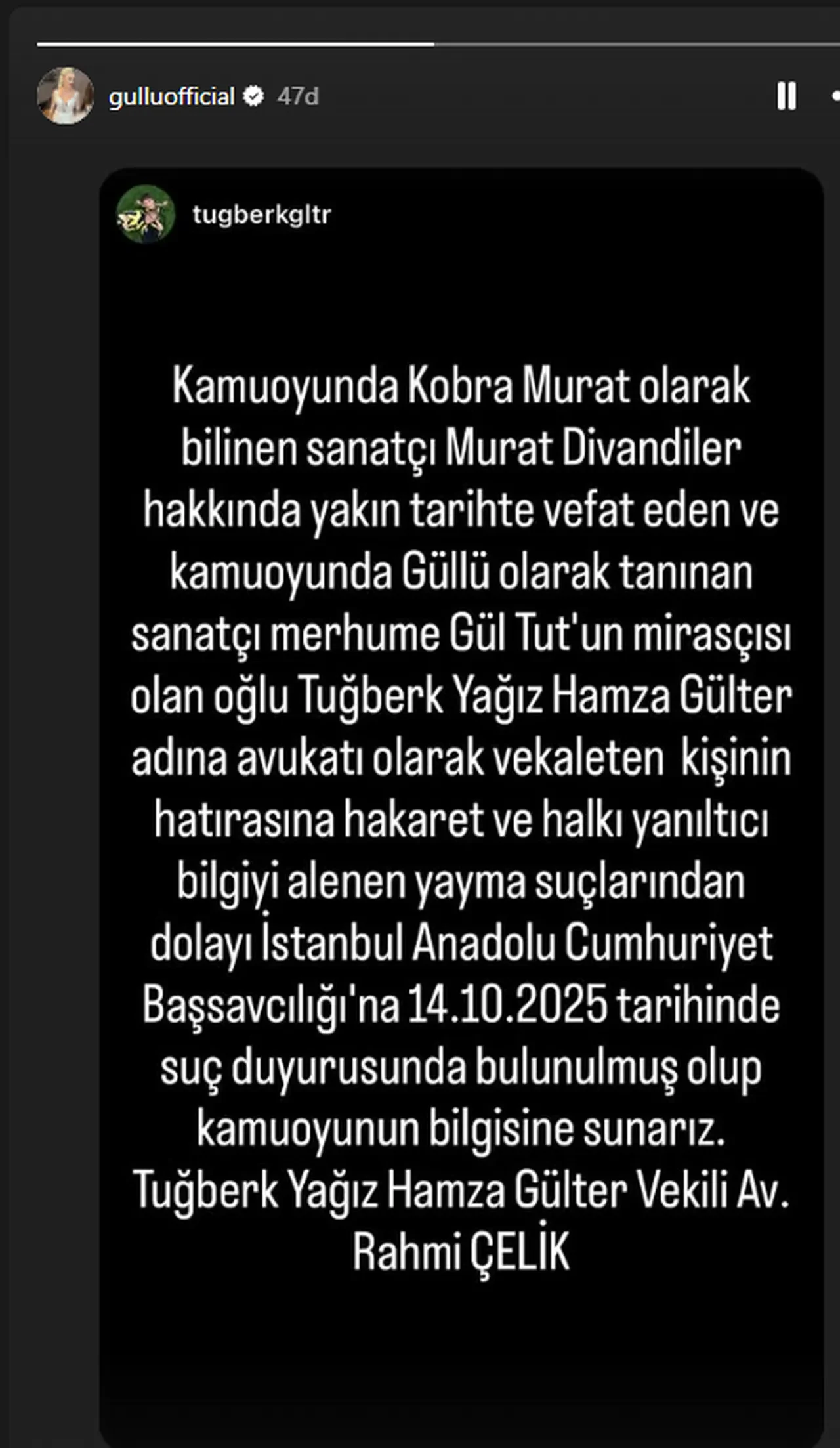 Güllü'nün oğlu Tuğberk Yağız Gülter, Kobra Murat'ı affetmedi! "Kaza değil" sözlerine suç duyurusu 