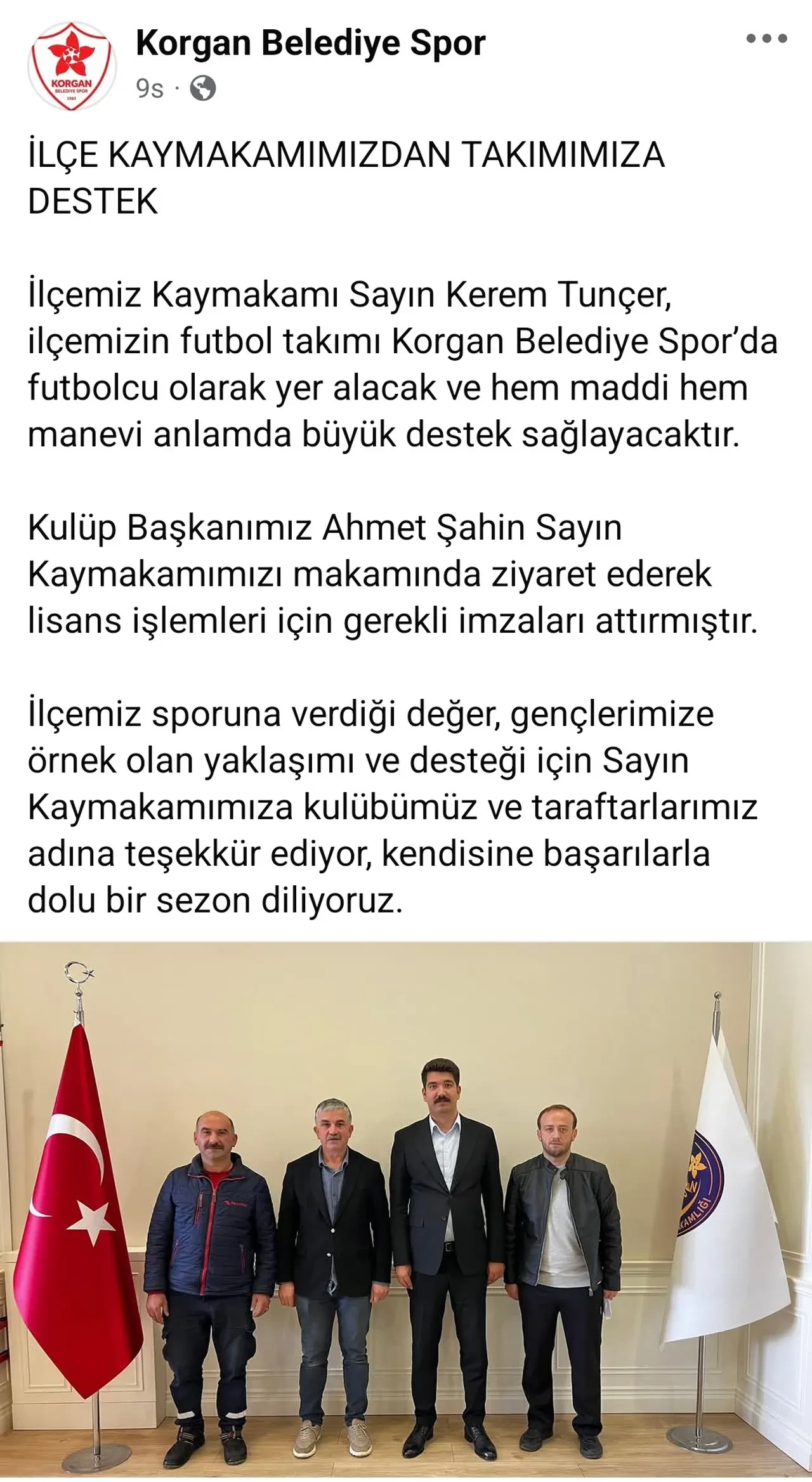 Kaymakam kendi ilçesinin takımında futbolcu oldu