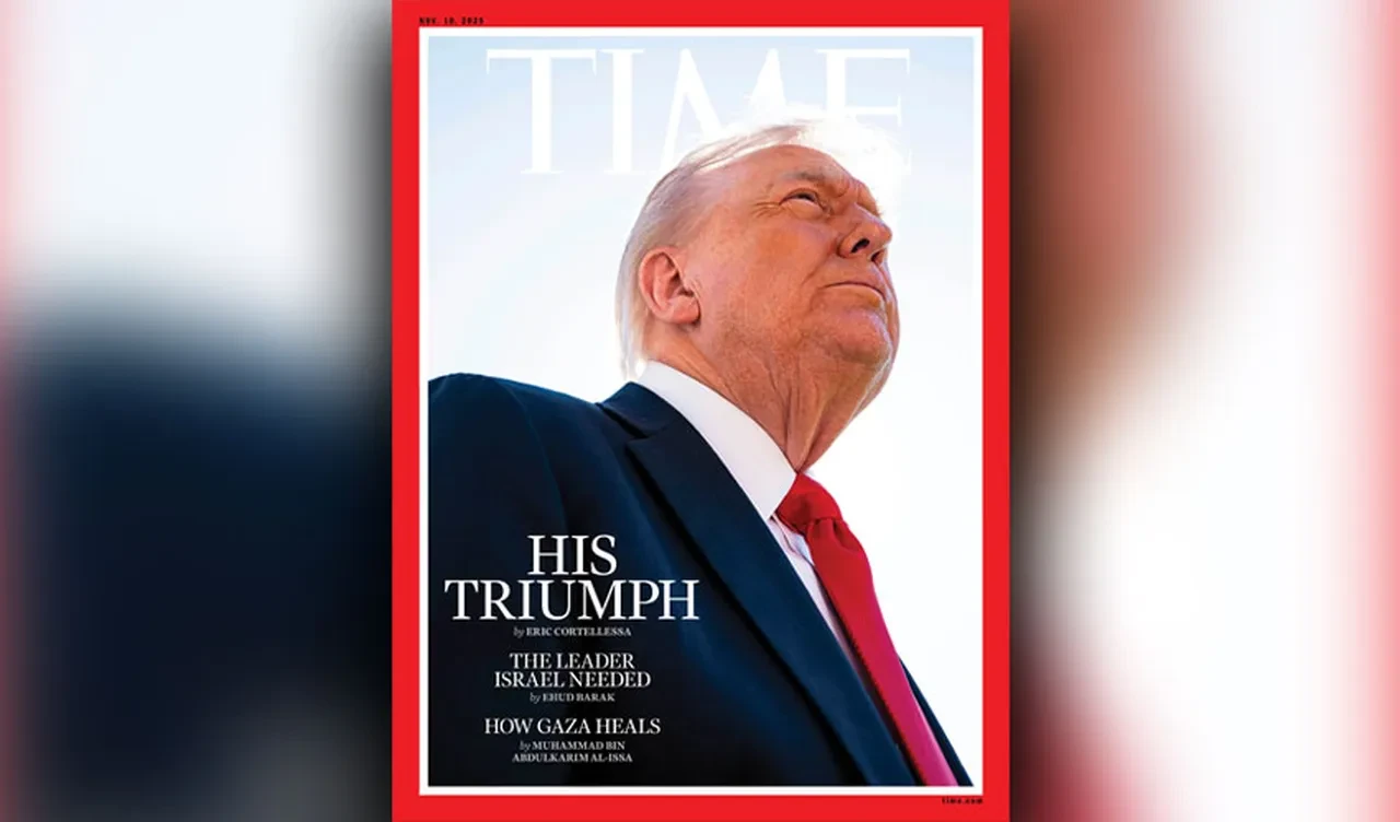Time dergisine kapak olan Trump fotoğrafını hiç sevmeyince açtı ağzını yumdu gözünü