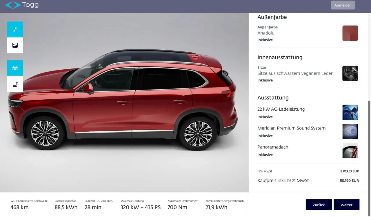 TOGG'un çift motorlu T10X ve T10F modelleri Almanya'da satışta: İşte fiyatları ve özellikleri