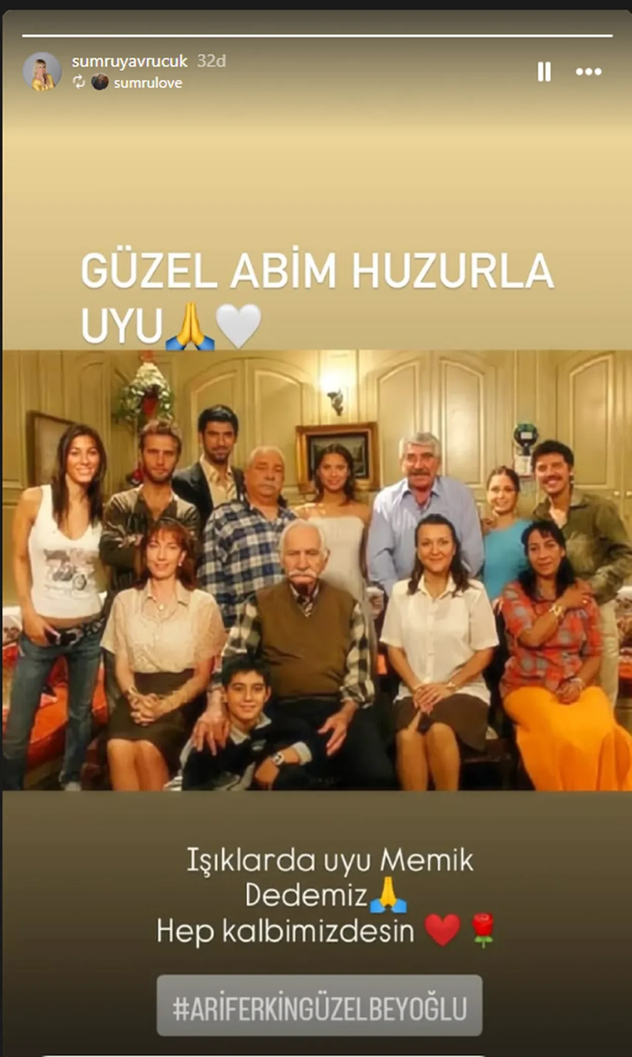 Arif Erkin Güzelbeyoğlu hayatını kaybetti! Yabancı Damat oyuncularından peş peşe paylaşım geldi 