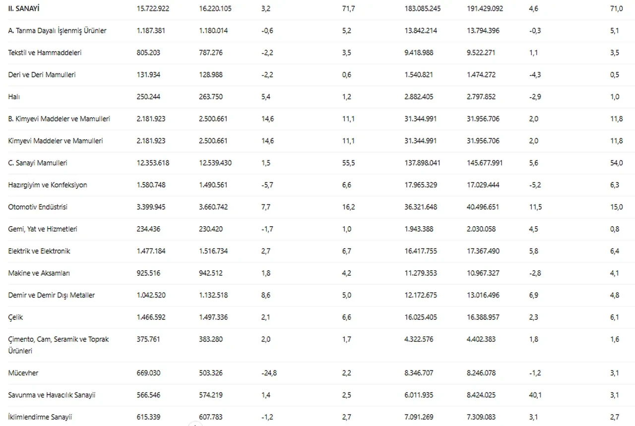 TİM açıkladı: İşte ihracatta ipi göğüsleyen sektör