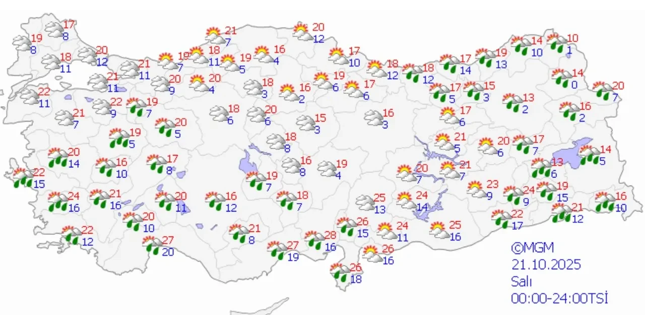 Pastırma sıcakları öncesi hava daha da üşütecek! İşte 20 Ekim hava durumu