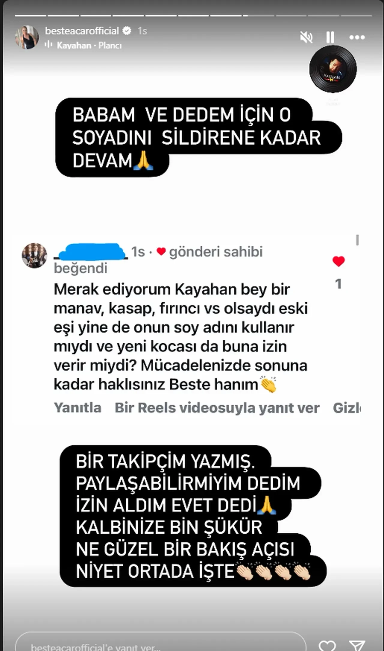 Kayahan'ın kızı Beste Açar'dan İpek Açar'a hakaretler yağdırdı! "Vurdumduymazlık ve saygısızlık pes ötesi"