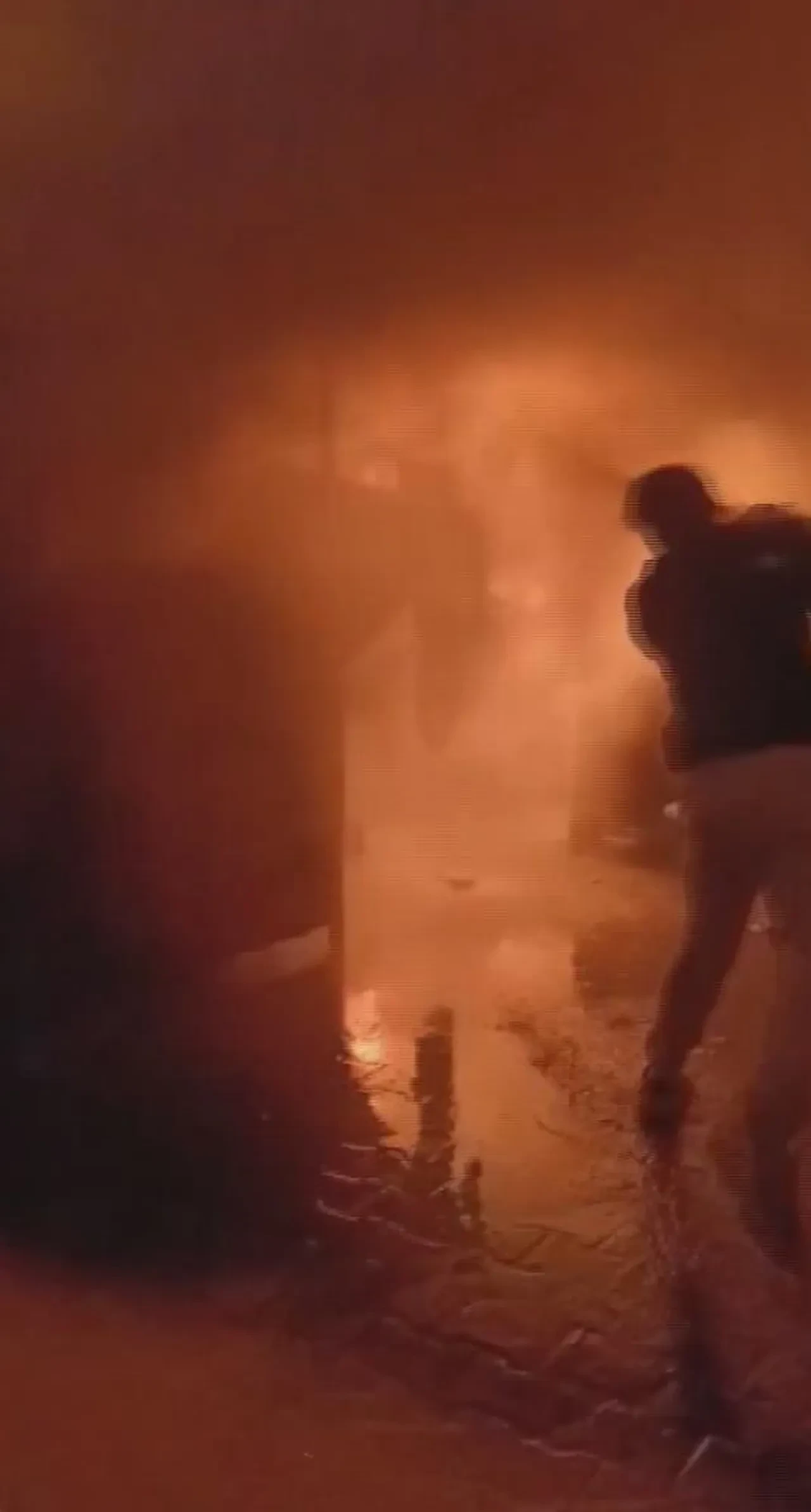 Geceyi gündüze çeviren yangın! Depremzede ailenin konteyner evi yangında kül oldu!