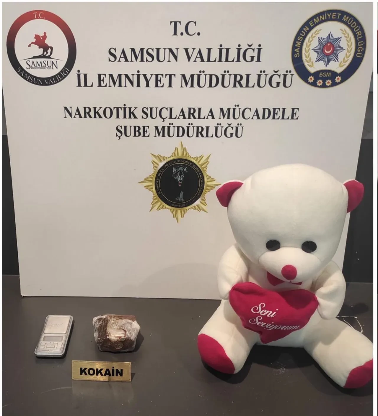 Oyuncak ayının içinden kokain çıktı! Şüpheli gözaltında