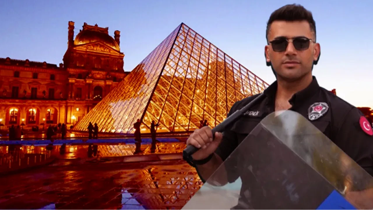 Louvre Müzesi soygunu sonrası Yakışıklı Güvenlik çılgına döndü! 'Siz bana kurban olun'