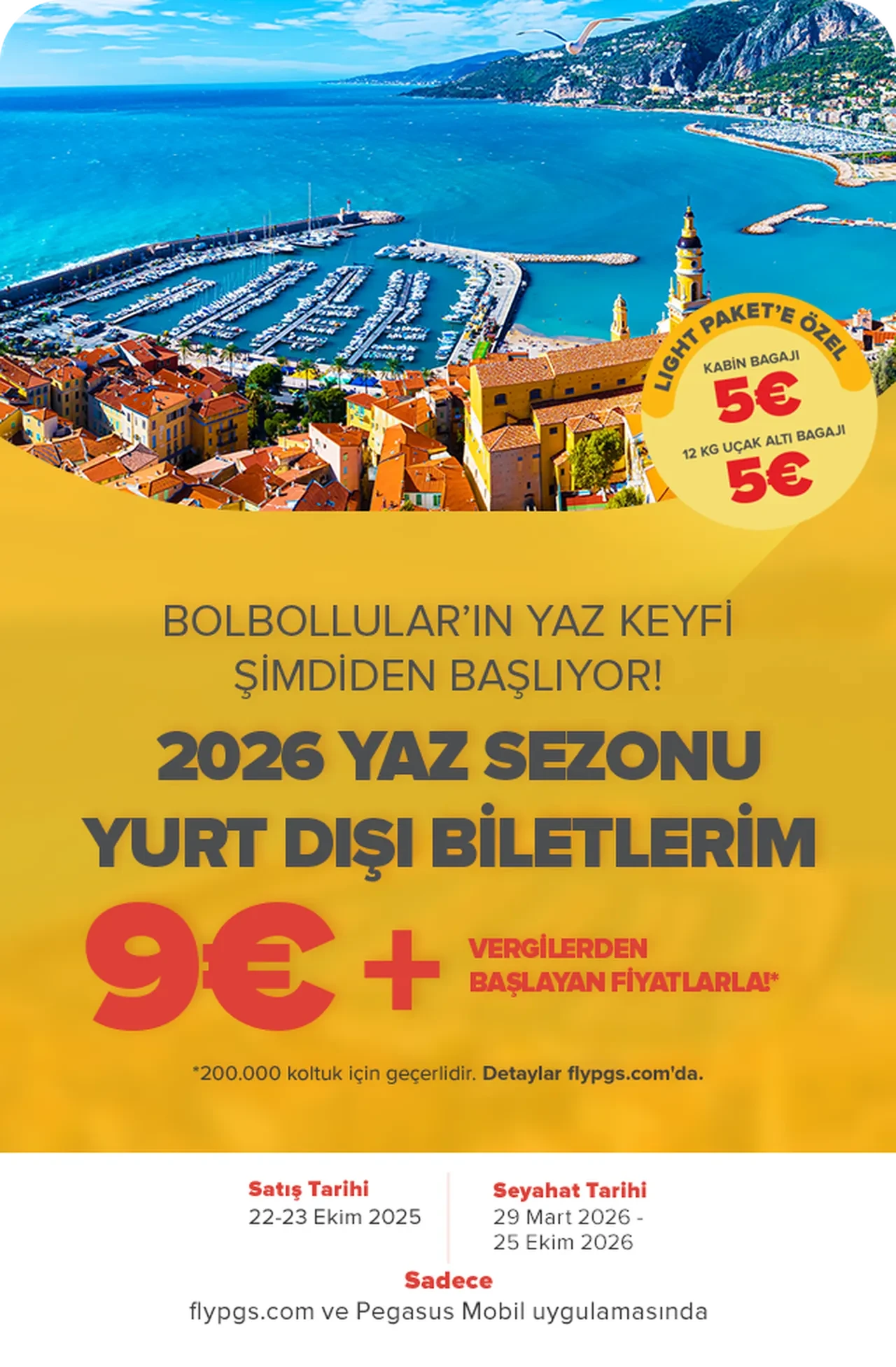 Ucuz bilet için son saatler! Pegasus'tan cazip kampanya