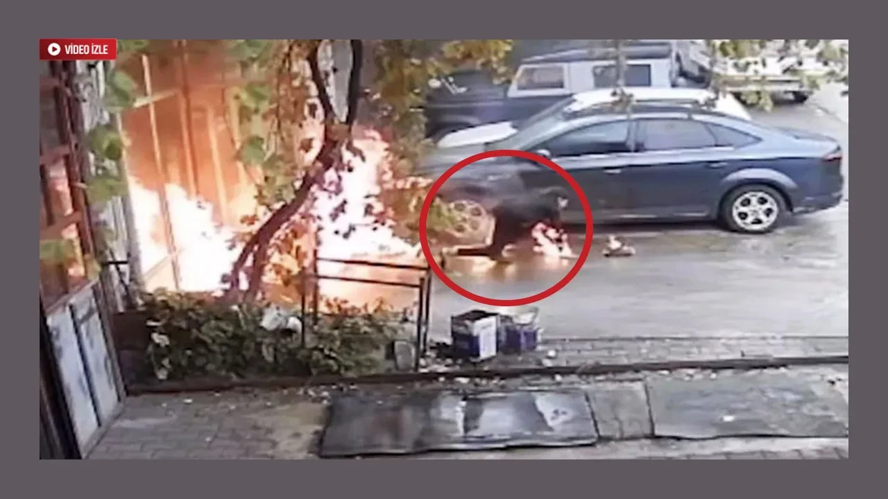 Oto tamircide dehşet dolu anlar! Yanmaktan son anda kurtuldular