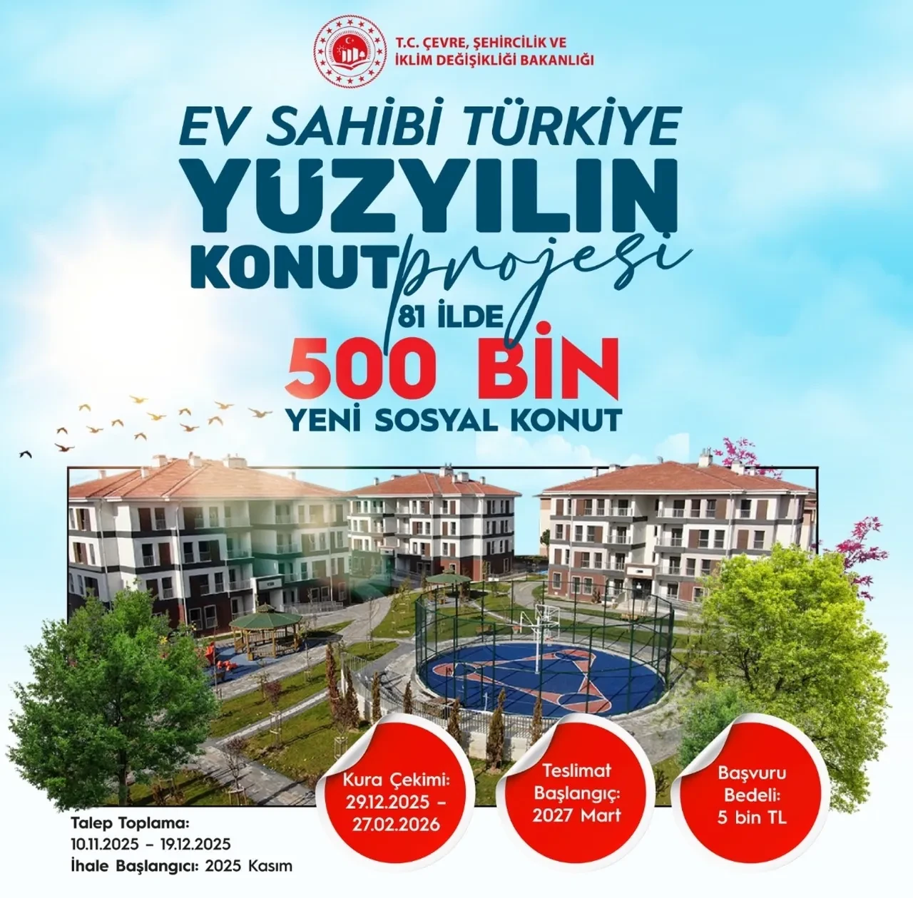 TOKİ sosyal konut 1+1 ve 2+1 daire ne kadar? 500 bin konut ödeme planı belli oldu