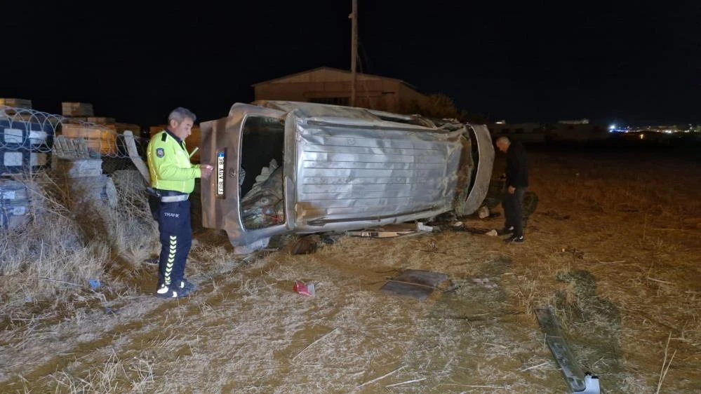 Karaman’da panelvan araç takla attı, 5’i çocuk 7 kişi yaralandı