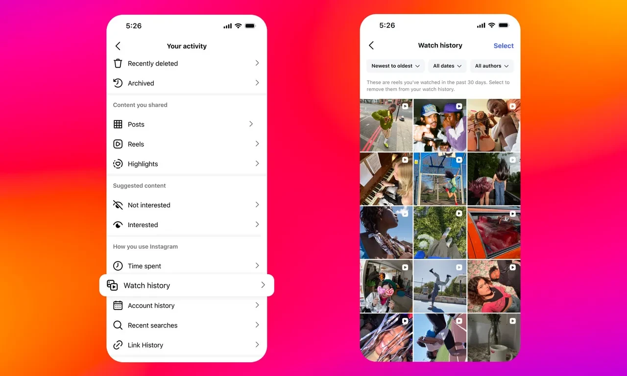 Instagram Reels izleme geçmişi özelliğini sundu: Kaybettiğiniz videoları tekrar izleyebilirsiniz