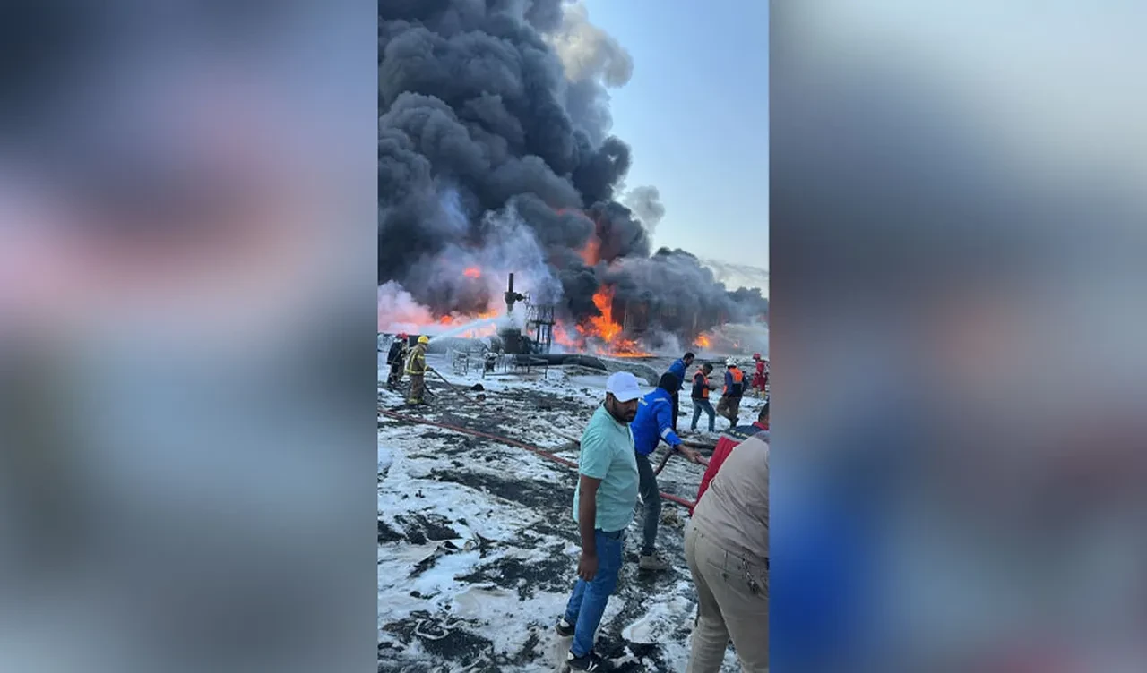 Irak’ta petrol sahası havaya uçtu! Ölü ve yaralılar var